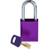 SafeKey Padlocks - Aluminium, Purple, KD - Keyed Differently, Steel, 38.10 mm, 1 Piece / Box